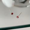 [ Modernlike / Headquarters Genuine Product ] Silver 925 Red Cubic Zirconia Earrings