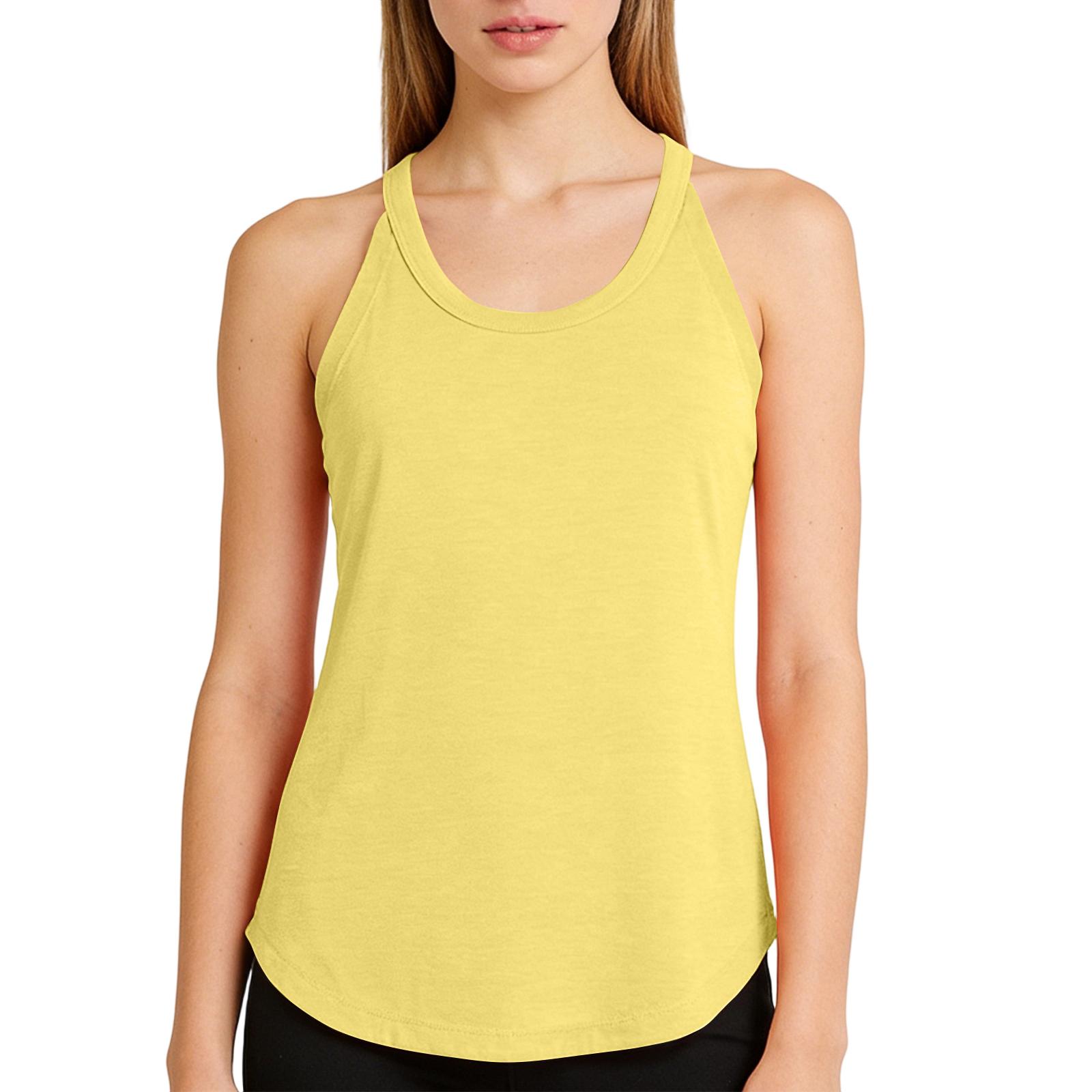 

Ladies Camisole, I,shaped Women s Vest, Pleated Back, Worn Outside, Yoga Sports Vest, Top XL жовтий