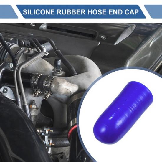 30Mm L 12Mm/0.47" ID Blue Car Silicone Rubber Hose End Cap Universal