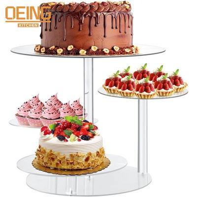 Cupcake Stand Tray Acrylic Chocolate Cake Dessert Display Tray Detachable For Baby Birthday Wedding Party Pastry Decoration Tool