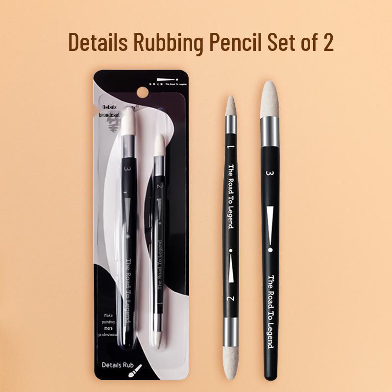 Gray Tone Pencil Art Set with Blending Tools and Makeup Sponge