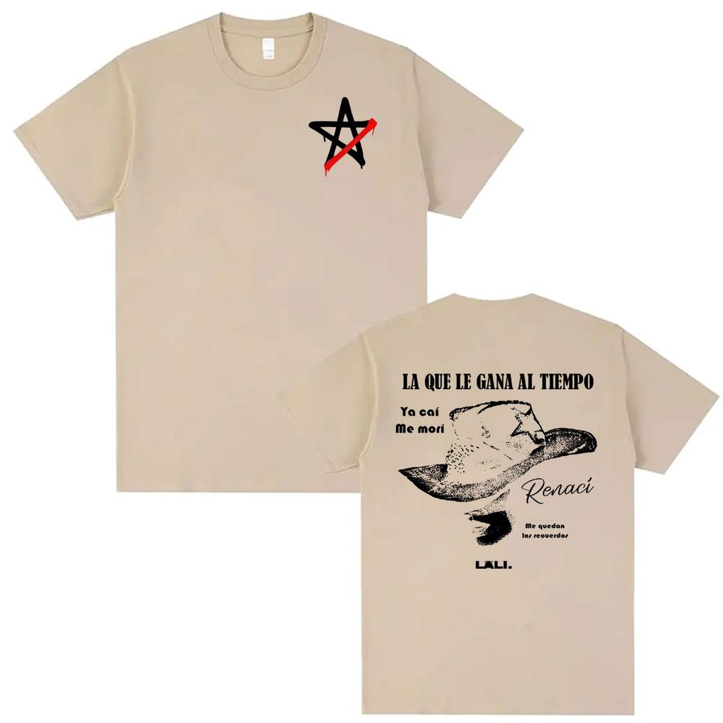 Singer Lali Esposito LA QUE LE GANA AL TIEMPO 2026 Tour Tshirts Unisex Women Summer Hip Hop Vintage T Shirt Cotton ONeck T Shirts