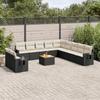 VidaXL Garden Lounge Set with Cushions 12 Pcs, Patio Sofas, Patio Furniture Set, Outdoor Furniture, Black 3224642