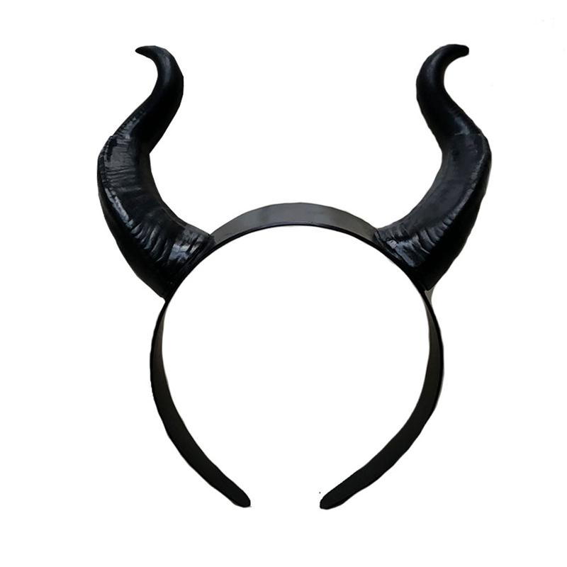 Halloween Horror Costumes Anime Witch Headdress Props Girls Horns Hat Latex Headgear Purge LED Mask