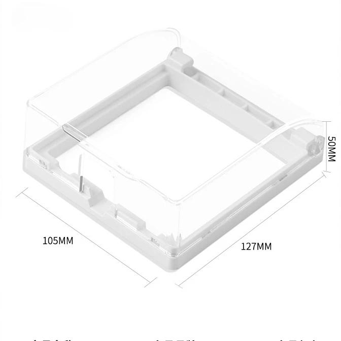 Socket Protective Cover Light Switch Cover Socket Waterproof Box Home Bath Self-adhesive Room Toilet 86 /118Type Splash ProofBox