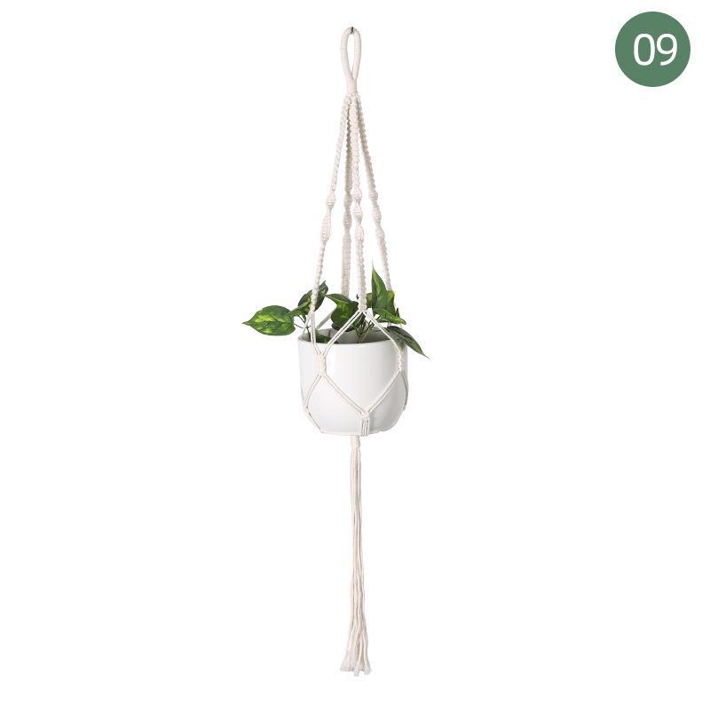 Creative Woven Cotton Plant Hanging Basket Set