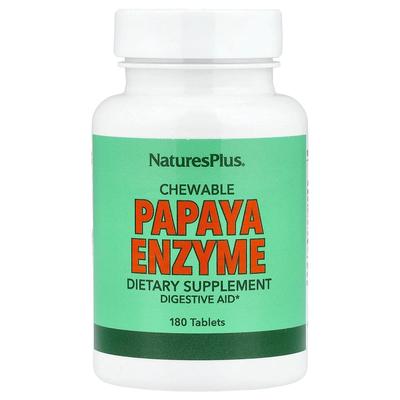 Nature's Plus Chewable Papaya Enzyme Supplement 180 Tablets