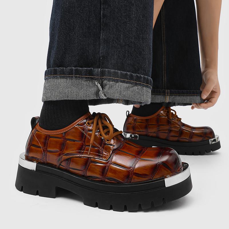 Scarpe Derby di Lusso Uomo Designer Scarpe in Pelle Casual Suola Spessa Scarpe Formali Uomo Taglia Grande 46 Moda Scarpe Oxford Uomo Mocassini