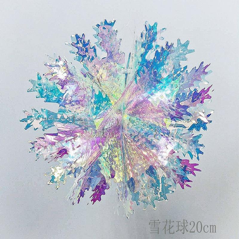 Christmas Hanging Honeycomb Ball Decor Paper Snowflake Garlands Shiny Iridescent Party Decorations Wedding Disco Party Supply