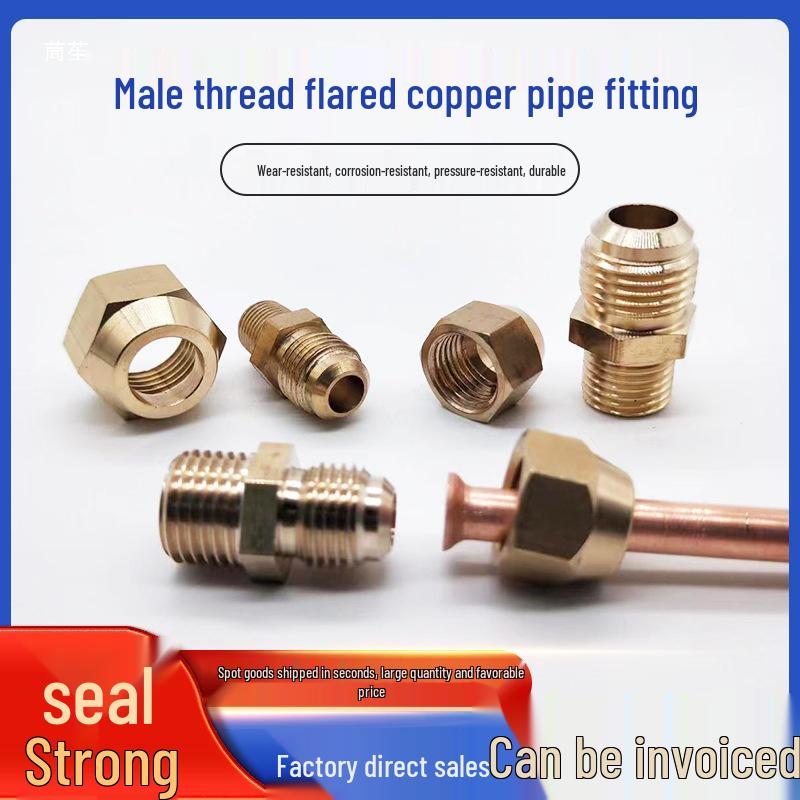 4-Point External Threaded Trumpet Mouth Air Conditioning Pipe Connector