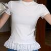 Rellawear Women Lace Point Short Sleeve Top Hyg250251