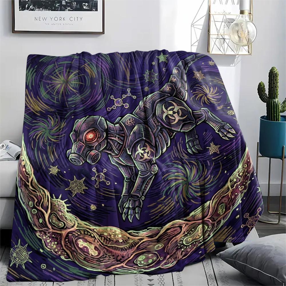 Resident Evil Print Flannel Blanket, Ultra Soft High Quality All Seasons Warm Throw, Home Decor Cozy Blanket, Perfect Christmas Gift