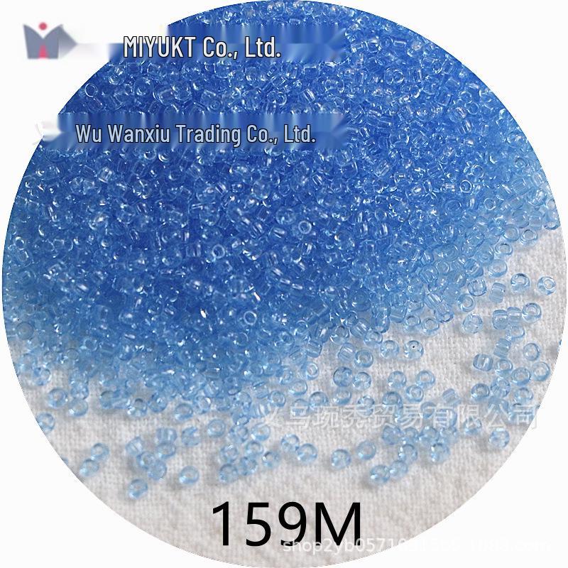 1.5mm Transparent Miyuki Glass Seed Beads for DIY Hairpins, Embroidery, and Bracelet Crafting.