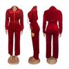 TW575 Fashionable Women's Long Sleeve Zipper Cardigan and Pants Winter Set
