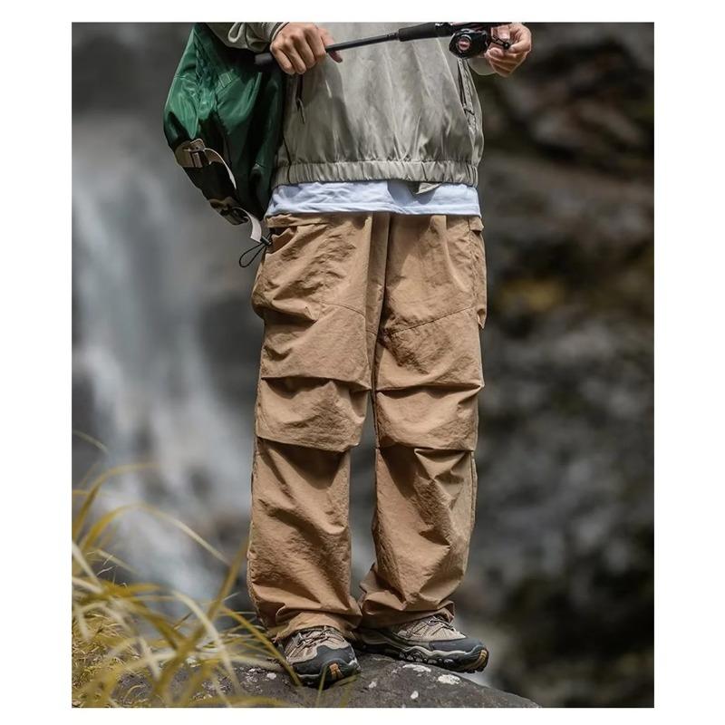 Men's Spring  Autumn Waterproof Hip Hop Mountaineering Pants Casual Harajuku Work Pants Black Cargo Outwear Pant