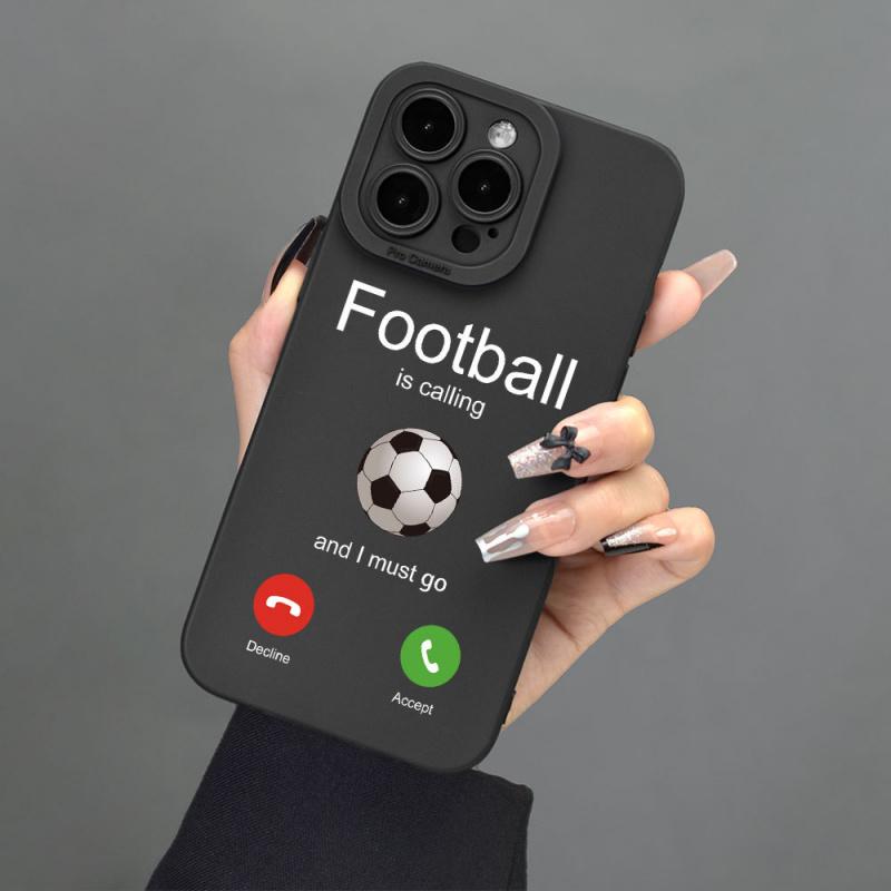 Football match graphic phone case for iPhone 16 15 14 13 12 11 x XR Xs SE2 SE 8 7 plus pro Max mini silicone back cover