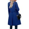 Women Slim Fit Solid Long Sleeve Mid Length Casual Outerwear Coat