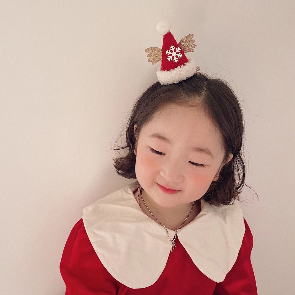 Plush Letter Headwear Elk Korean Barrettes Women Hair Clips Duckbill Clips Christmas Hairpins