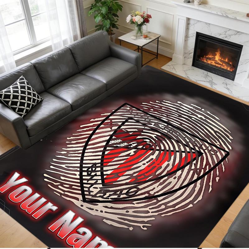 Crystal Velvet Rug Custom Name Text, Soft Non Slip Floor Mat Home DecorAthletic Bilbao FC