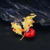 Premium Maple Leaf Brooch Women's Summer Light Luxury Brooch Metal Anti-light Pin Jewelry Wholesale Hat Decoration Men