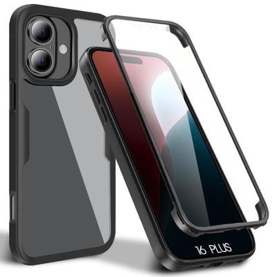 Protective Case - BOOLING - for iPhone 16 Plus - Black - 360 Degree Protection - Anti-Scratch