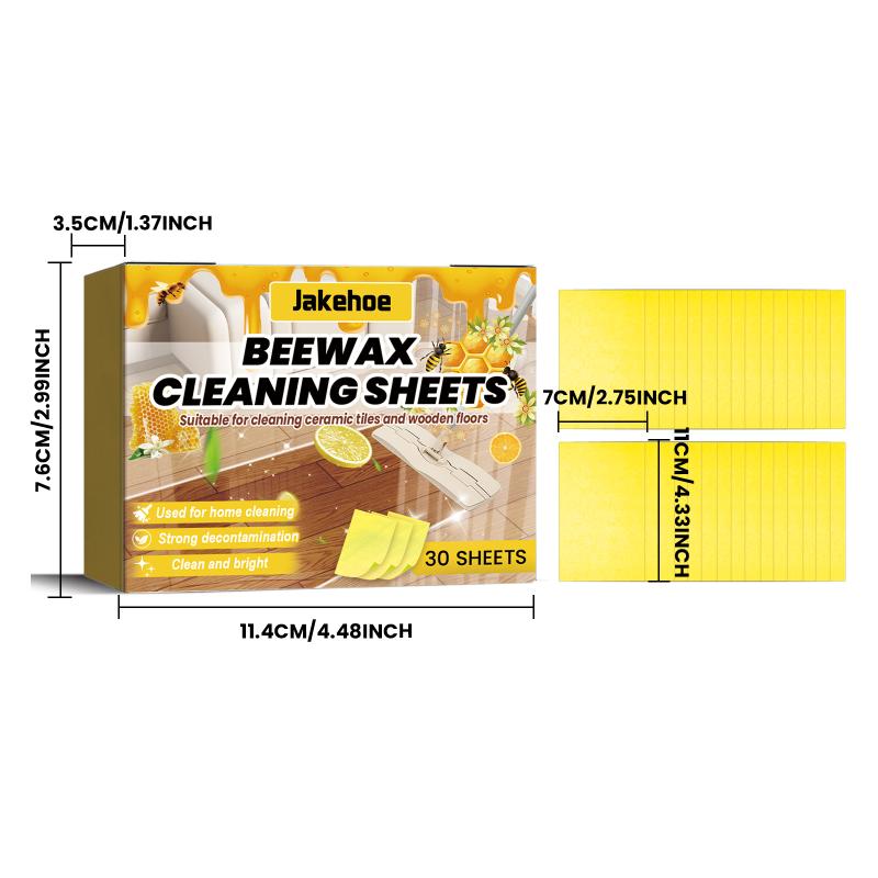 Beewax Floor Cleaning Sheet Natural Shine Floor Wipes Remove Sticky Food Oil Spots Shoe Mark Corners For All Floor Types