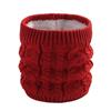Autumn and winter scarf, couple versatile knitted wool plush solid color winter warm neck cover