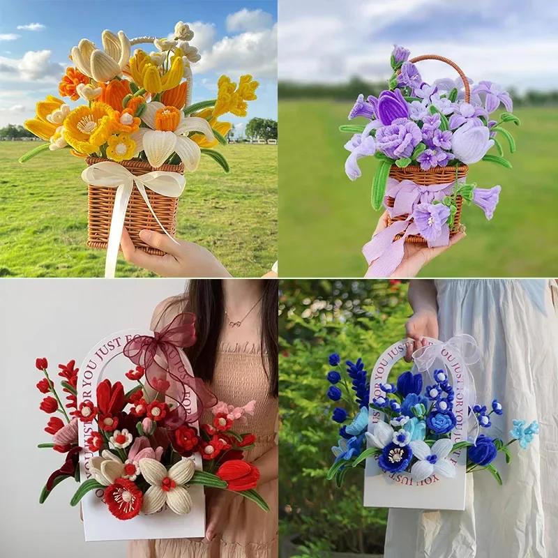 100Pcs Colorful Chenille Stems Pipe Cleaners Plush Tinsel Stem Wired Twist Sticks Hair Strip Diy Craft Educational Toys Handmade