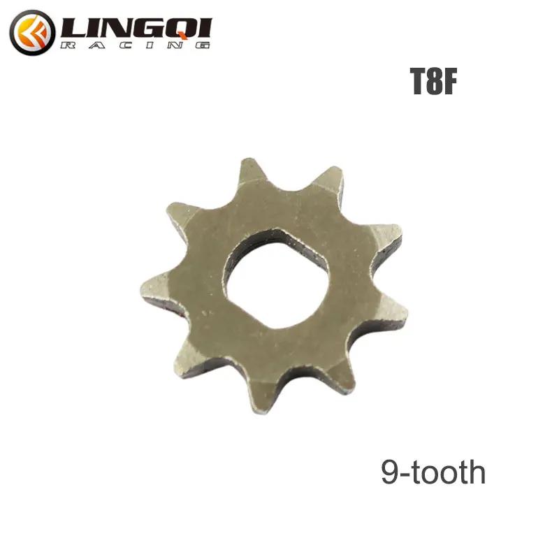 LINGQI RACING T8F Front Engine Sprocket Gear For 47cc 49cc Mini Pocket Dirt Bike Electric Scooter ATV Motorcycle Accessories T8F1-9T