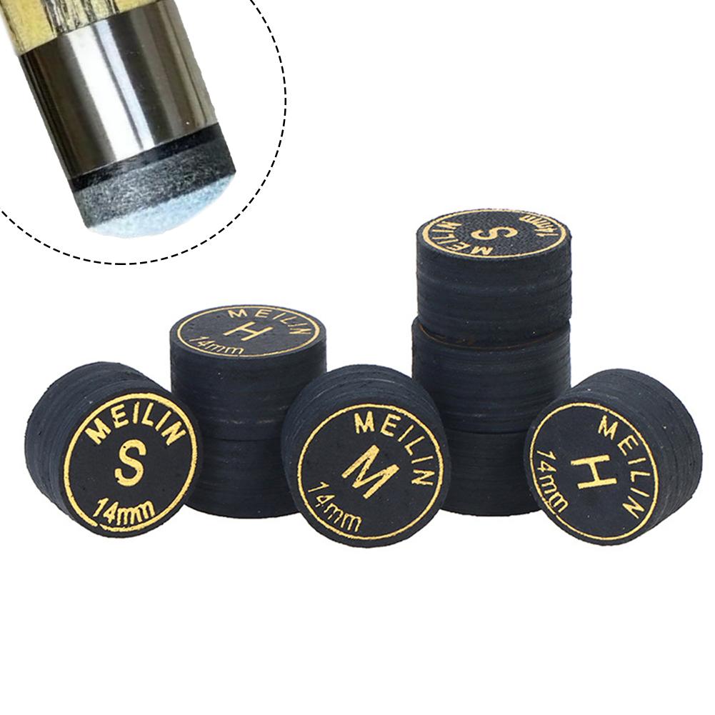 1PC H/M/S/SS 14MM Black Multi-Layer Pool Cue Tip For Nine Clubs Billiard Supplies