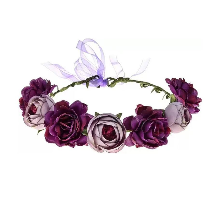 Korean Fashion Imitated Pearl Crowns Girls Bridal Wedding Headband Floral Flower Headband for Girls Adult Hair Accessories
