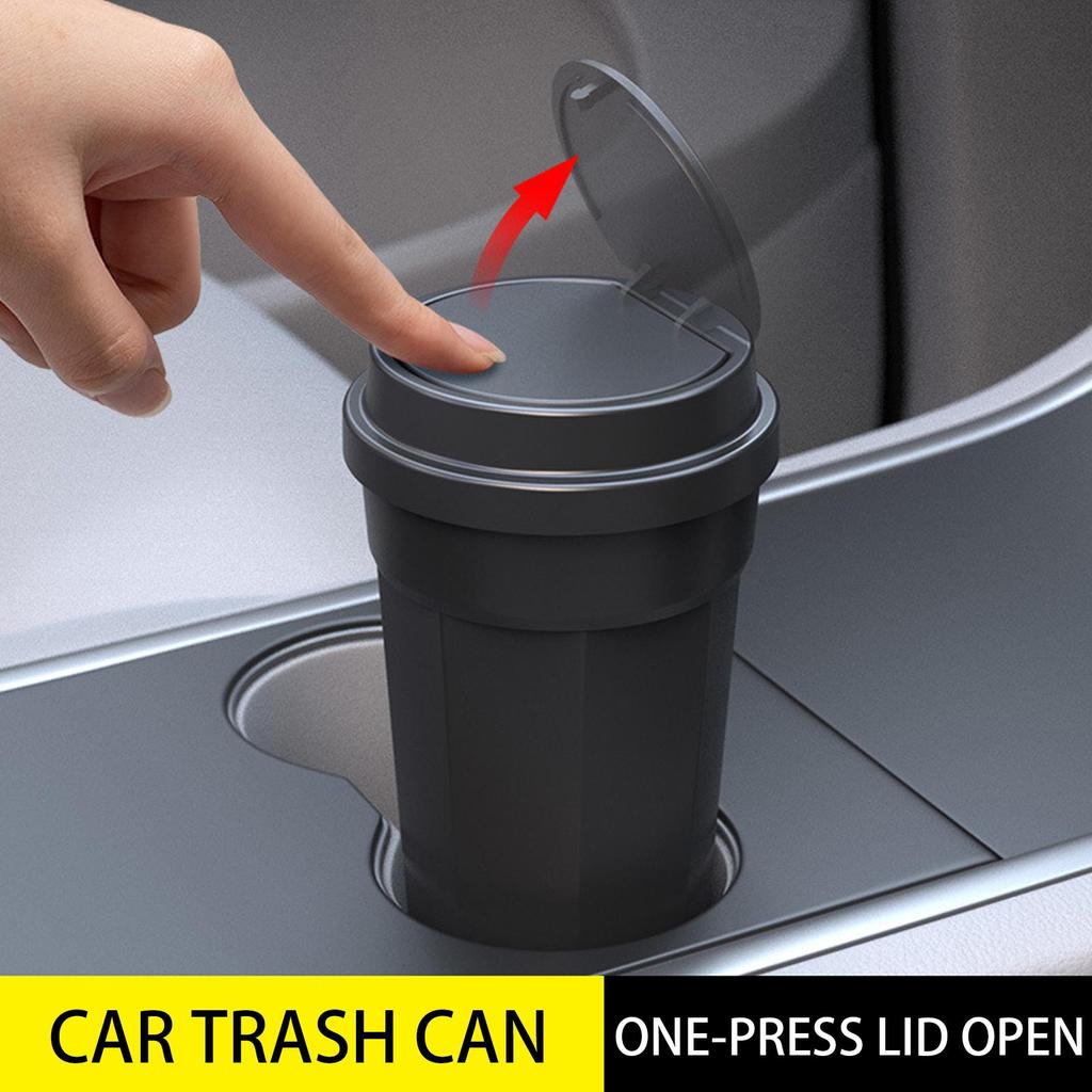 Multipurpose Car Trash Can Cup Holder Waterproof with Lid Auto Accessories for Vehicle Backseat Truck Van Offices Home