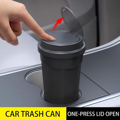 Multipurpose Car Trash Can Cup Holder Waterproof with Lid Auto Accessories for Vehicle Backseat Truck Van Offices Home