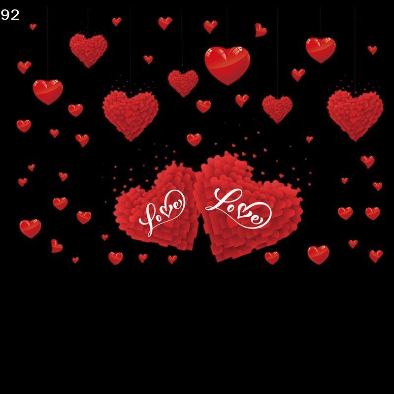 Herzförmige Wand-Fensteraufkleber Valentinstag Festliche Party-Atmosphäre Dekorationen Für Zuhause Party Geschäft Restaurant