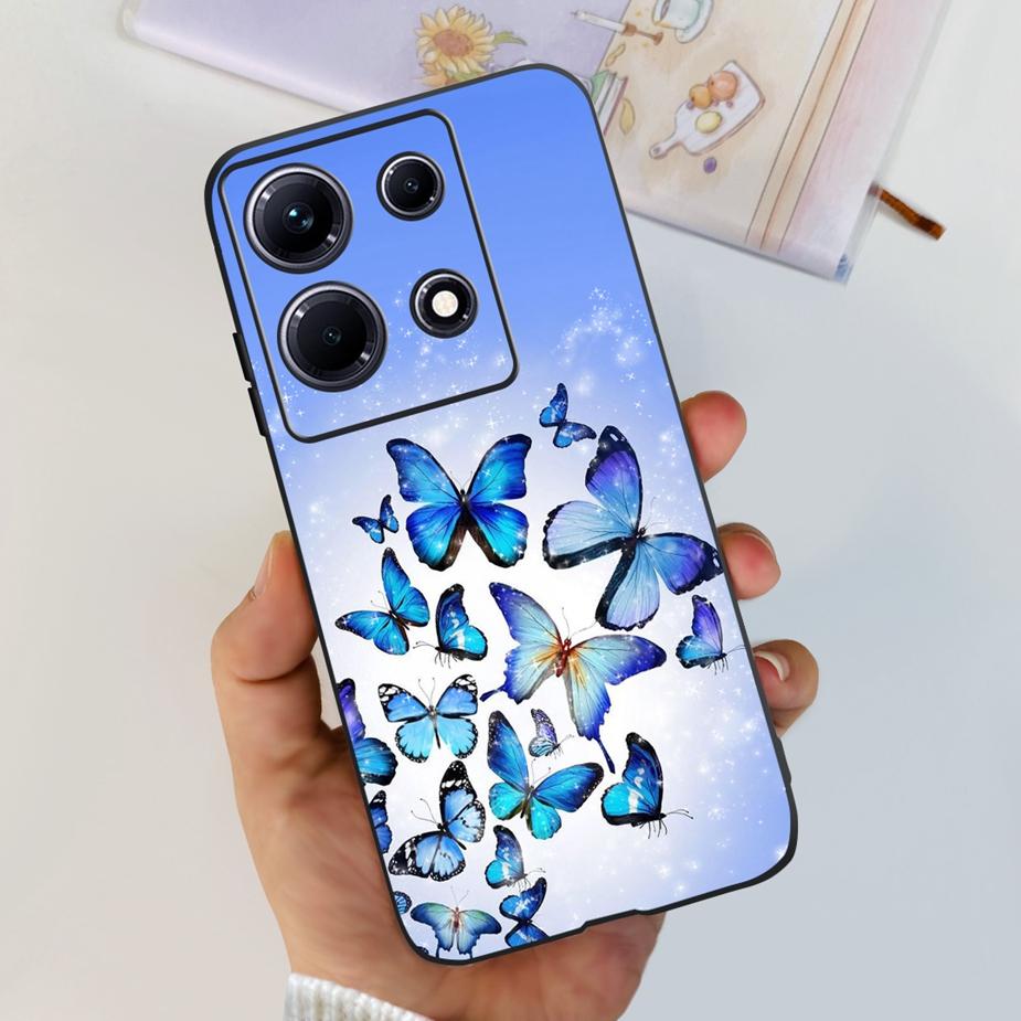 For Infinix Note 30i Case X6716 Stylish Cat Flowers Painted Cover Soft Silicone Phone Case For Infinix Note 30 Pro Note30 Bumper