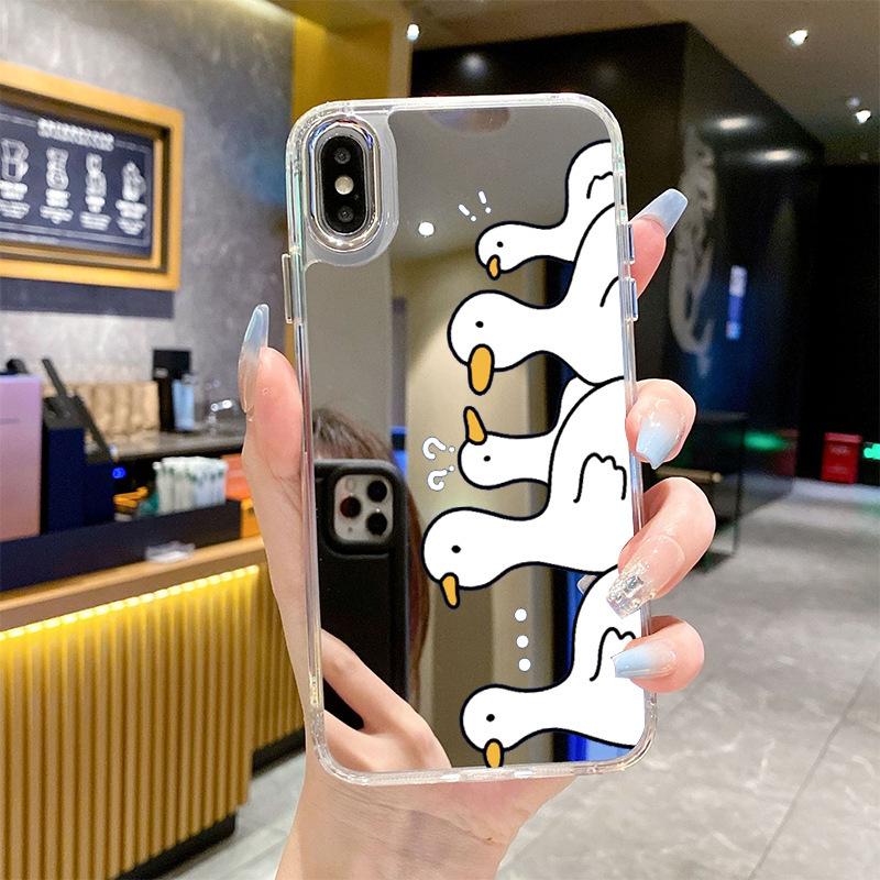 Cute kitten mobile phone case apple 15pro mirror case iphone14pm anti-drop 12 protective case 11pro
