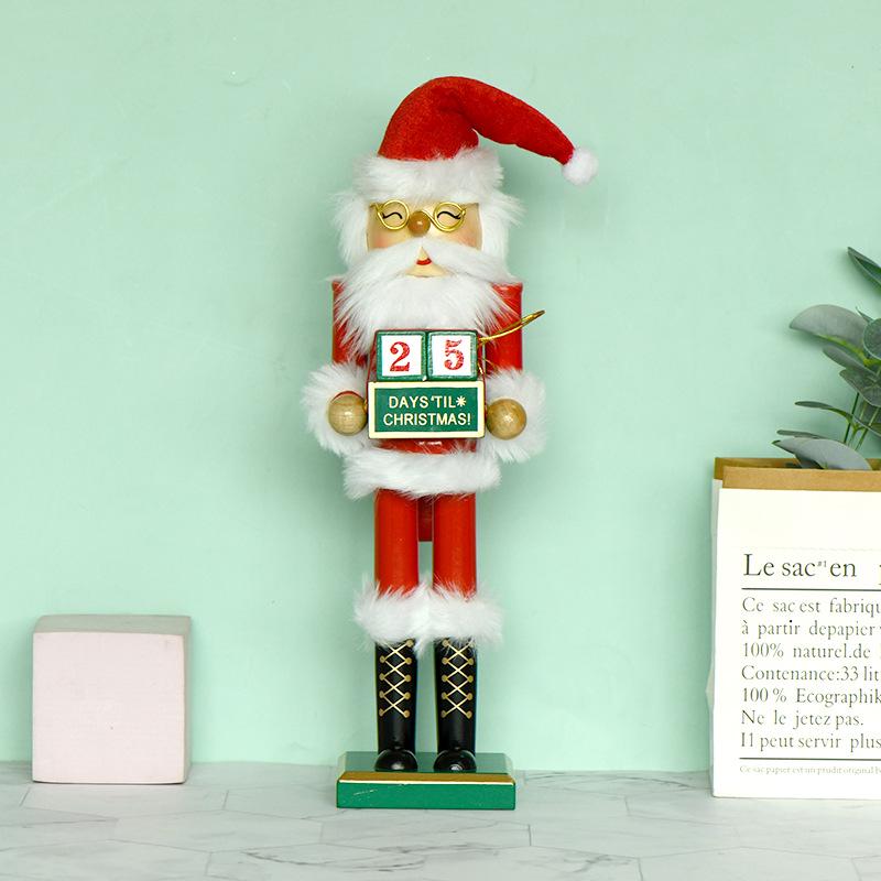 

38CM European Style Santa Claus Advent Calendar Ornament - Festive Home Decoration 38CM червоний