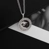 Odin Wolf Head Sun and Moon Rune Pendant Pendant Sun and Moon Logo Necklace