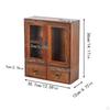 Wooden Storage Cabinet Cosmetic Box Multifunction Makeup Shelf Rack with Compartments Desk Organizer