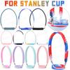 Silicone Water Bottle Strap 8-40oz Water Bottle Handle Carrier Water Bottle Holder Soft Grip Handle for Stanley Cup Accessories