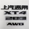 ABS Car Front Grille Emblems Rear Trunk Decals Logo Letters Fender Badge Sticker Auto Accessories for Cadillac XT4 28T AWD