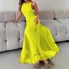 Elegante Zomer Mouwloze Doorzichtige Split Zoom Lange Jurk voor Dames