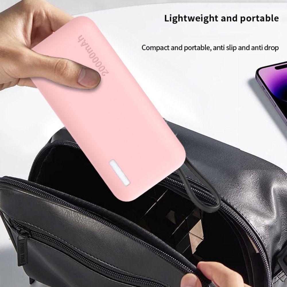 Shockproof Silicone Case Dustproof Soft Protective Case Solid Color Portable for CUKTECH CP25 20000mAh Power Bank 55W