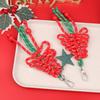 Hand-Woven Christmas Tree Keychain Trendy Creative Braided Rope Keyring  Bag Pendant Hanging Decoration For Xmas Gifts