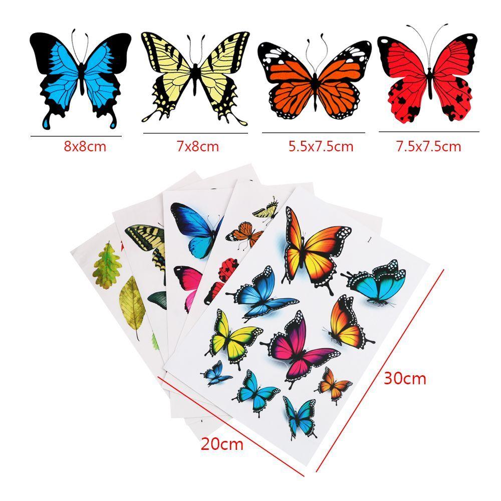 Butterfly Colorful Motorcycle Automotive Car Stickers Decals Scratch Sticker Auto Exterior Decors