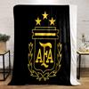 Black and Gold AFA Logo Designed Flannel Blanket for Bedroom, Living Room, Sofa, and Nap