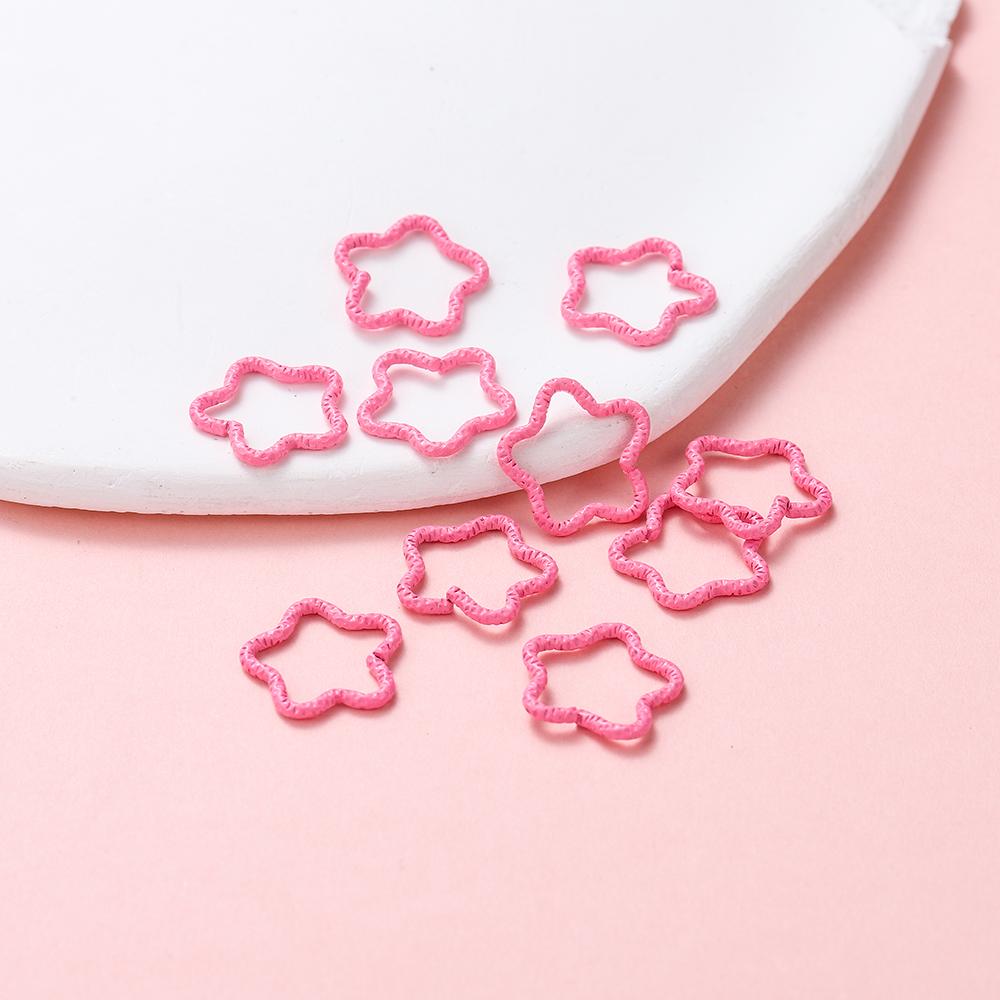 50 Stück/Los Bunte offene Ringe Sternform Biegeringe Für Schmuckherstellung Schlüsselanhänger Handy-Kette Bastelbedarf