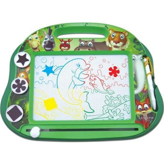 Ardoise Magique Animaux Format A5 Avec Accessoires Magnétiques Pour Dessiner En Couleurs - LEXIBOOK