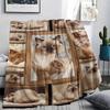 Kitten Sloth Lion Wolf Frame Print Flannel Blanket,High Quality Comfortable for All Seasons,Home Decor,Warmth and Comfort,Perfect for Christmas Gifts
