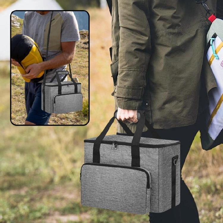 Outdoor Power Station Protective Storage Bag With Double Zipper Pocket Water Resistant Design For Solar Generator